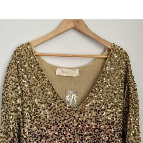 Jen’s Pirate X Booty Free People Sequin Dress Blogger Favorite Small Ombre Shine - Picture 5 of 12